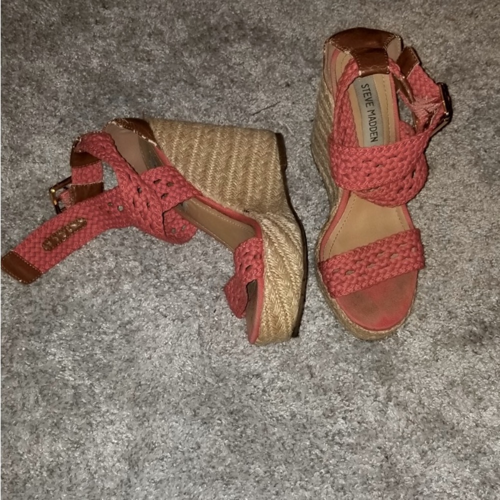 Steve Madden Womens Platform Coral Sandals Size 6.